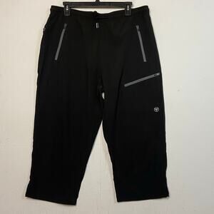 ChinFun Black Active Yoga Breathable UPF 50+ Crop Pants Size XL NWT